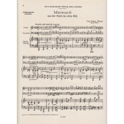 Pillney Carl Hermann - Menuet op.14, 2 (violon, violoncelle & harpe)