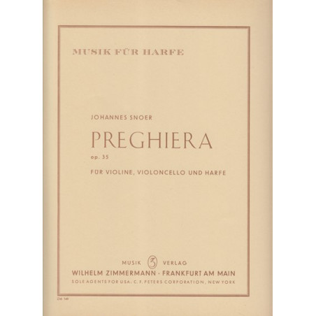 Snoer Johannes - Preghiera (violon, violoncelle & harpe)
