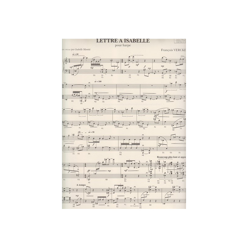 Vercken François - Lettre à Isabelle