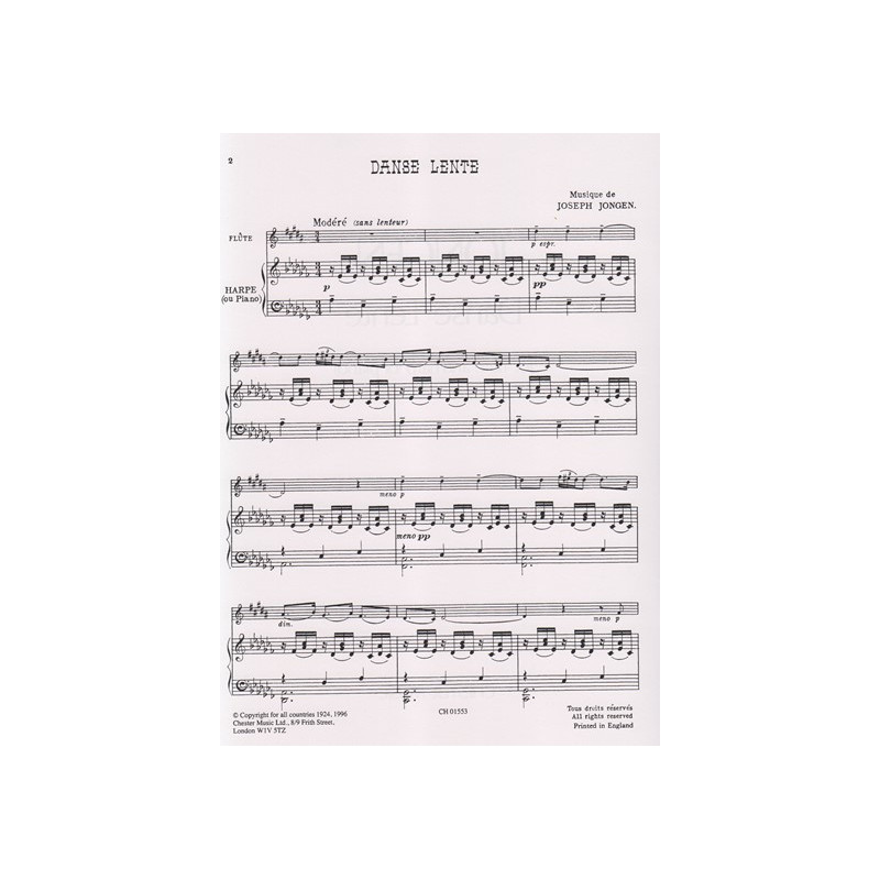 Jongen Joseph - Danse Lente (flûte & harpe)
