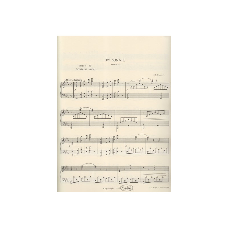 Dussek Jan Ladislav - Deux grandes sonates op. 34
