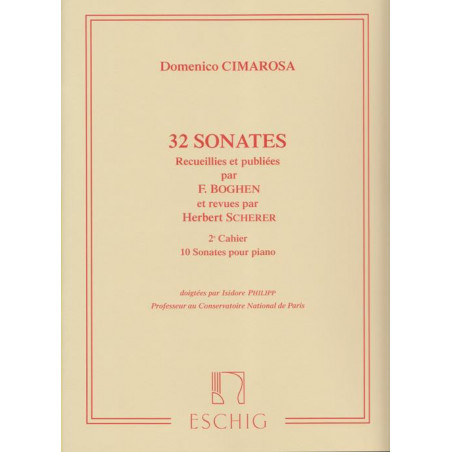 Cimarosa Domenico - 32 sonates, en 3 livres (2