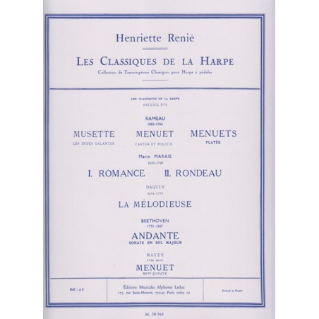 Renié Henriette - Les classiques de la harpe n° 1