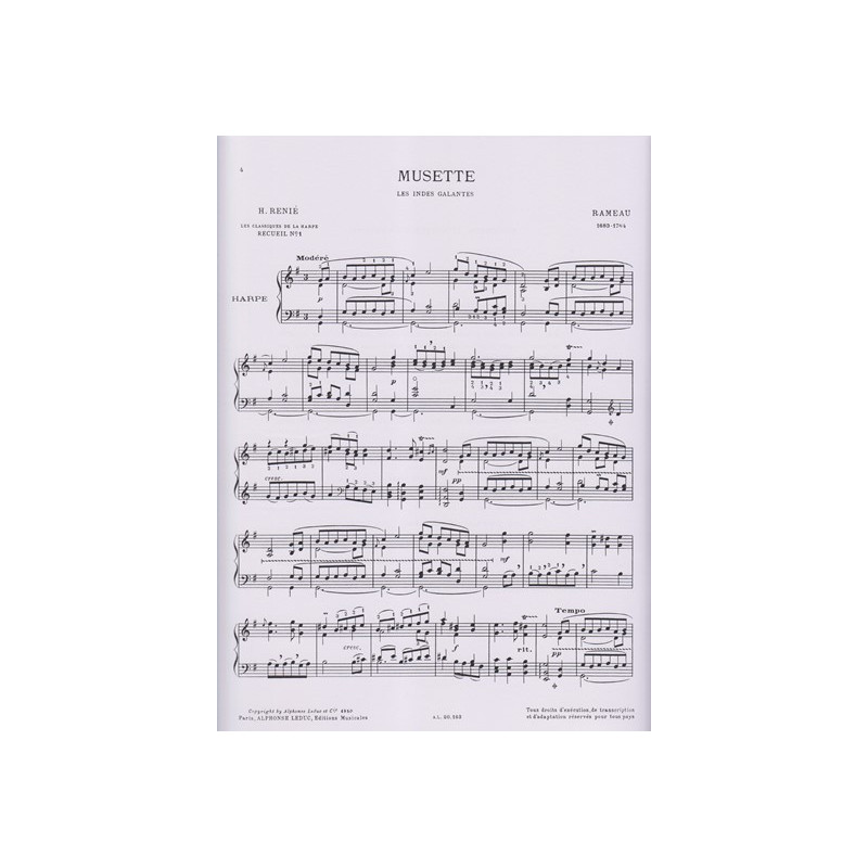 Renié Henriette - Les classiques de la harpe n° 1