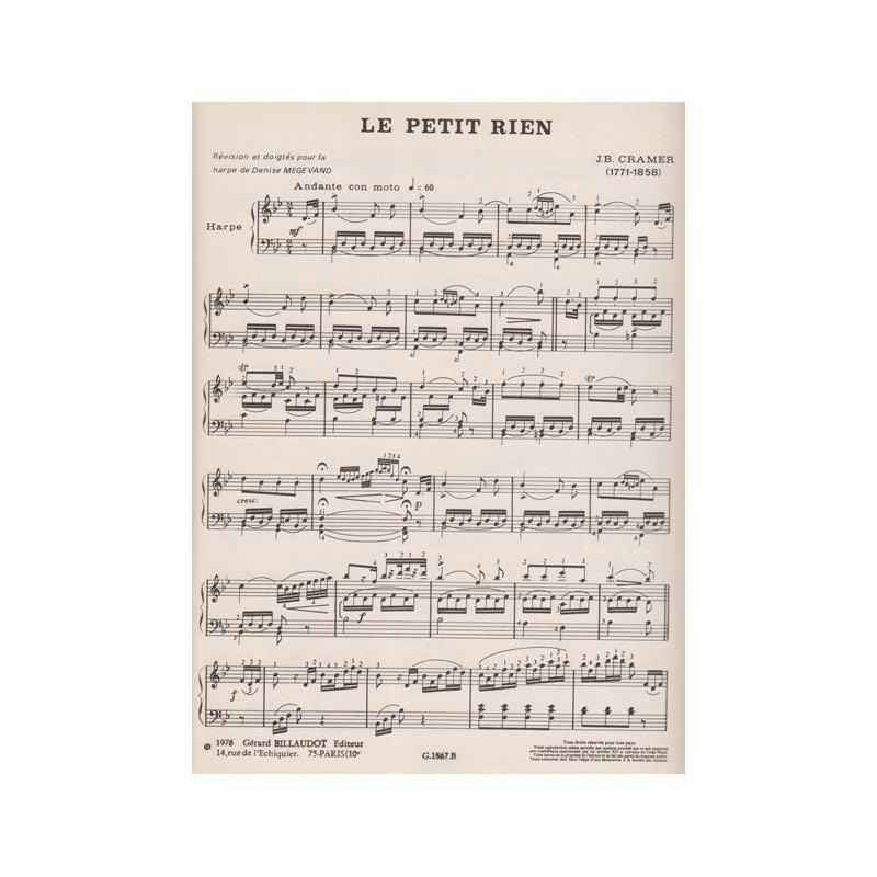 Cramer Jean Baptiste - Le petit rien