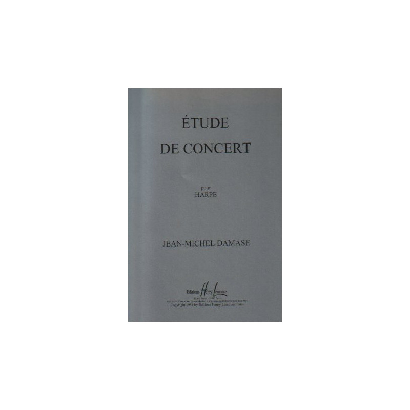 Damase Jean-Michel - Etude de concert