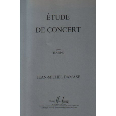 Damase Jean-Michel - Etude de concert