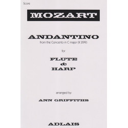 Mozart Wolfgang Amadeus - Andantino (from the concerto) (flute & harp) - Griffiths Ann