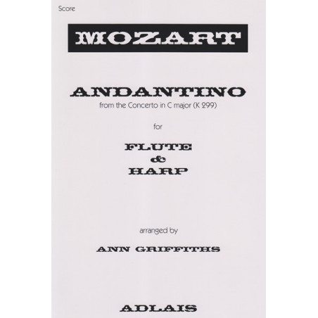 Mozart Wolfgang Amadeus - Andantino (from the concerto) (flute & harp) - Griffiths Ann
