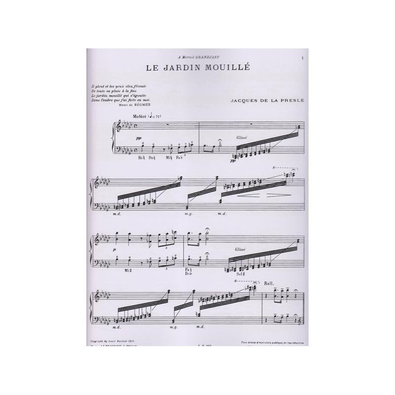 de la Presle Jacques - Le jardin mouill