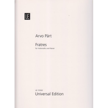 Pärt Arvo - Fratres (violoncello und klavier)