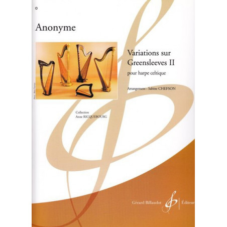 Anonyme - Variations sur Greensleeves vol 2 (harpe celtique)<br>Sabine Chefson