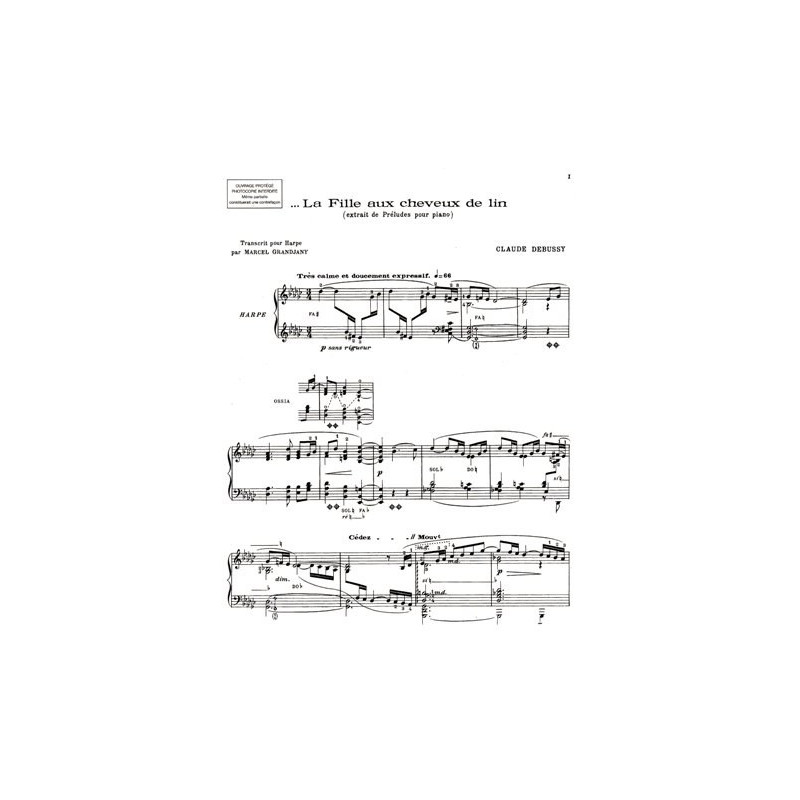 Debussy Claude - La fille aux cheveux de lin (Grandjany)
