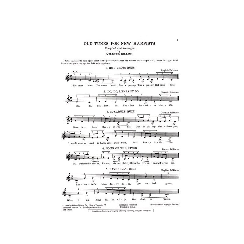 Dilling Mildred - Old tunes (celtic harp - harpe celtique)