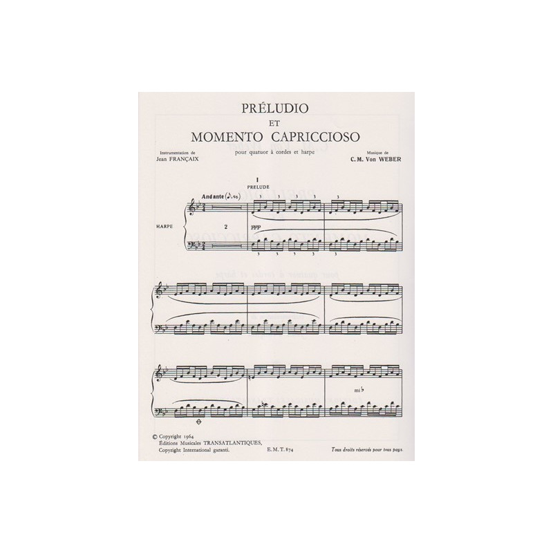 Weber Karl Marie von - Preludio & momento capricioso