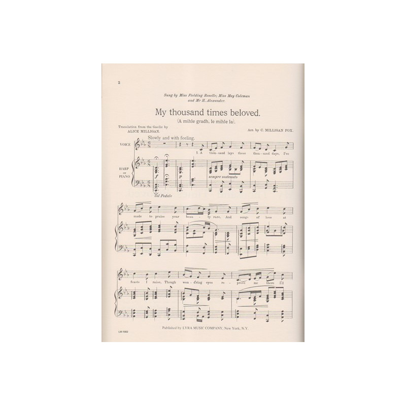 Milligan Fox C. - Songs of the irish harpers