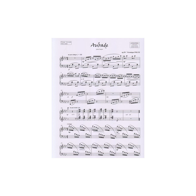 Poltz Véronique - 2 pièces pour harpe solo