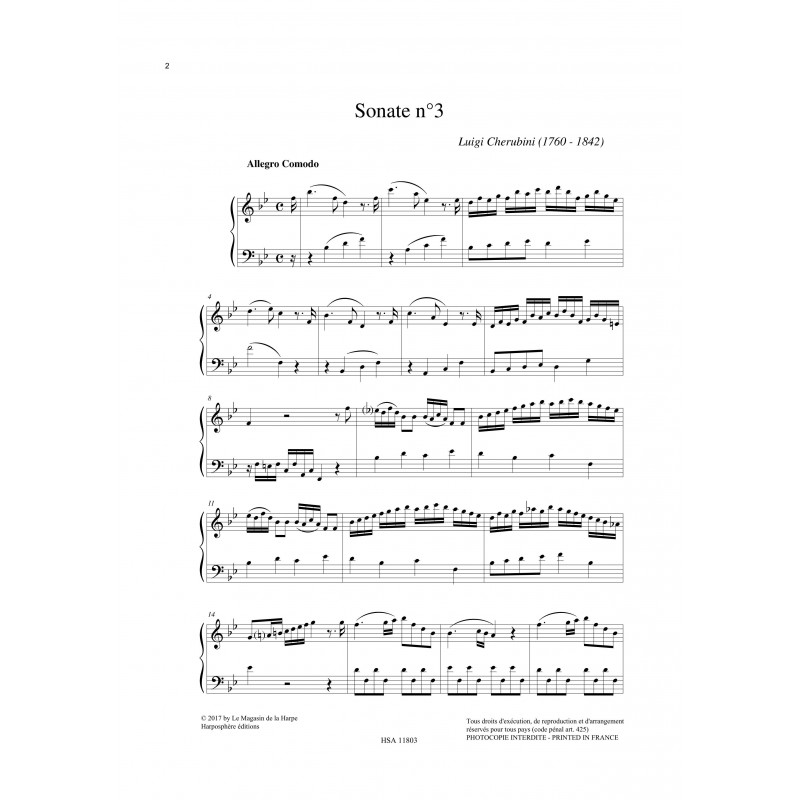 Cherubini Luigi - Marie Isabelle - Sonate N° 3