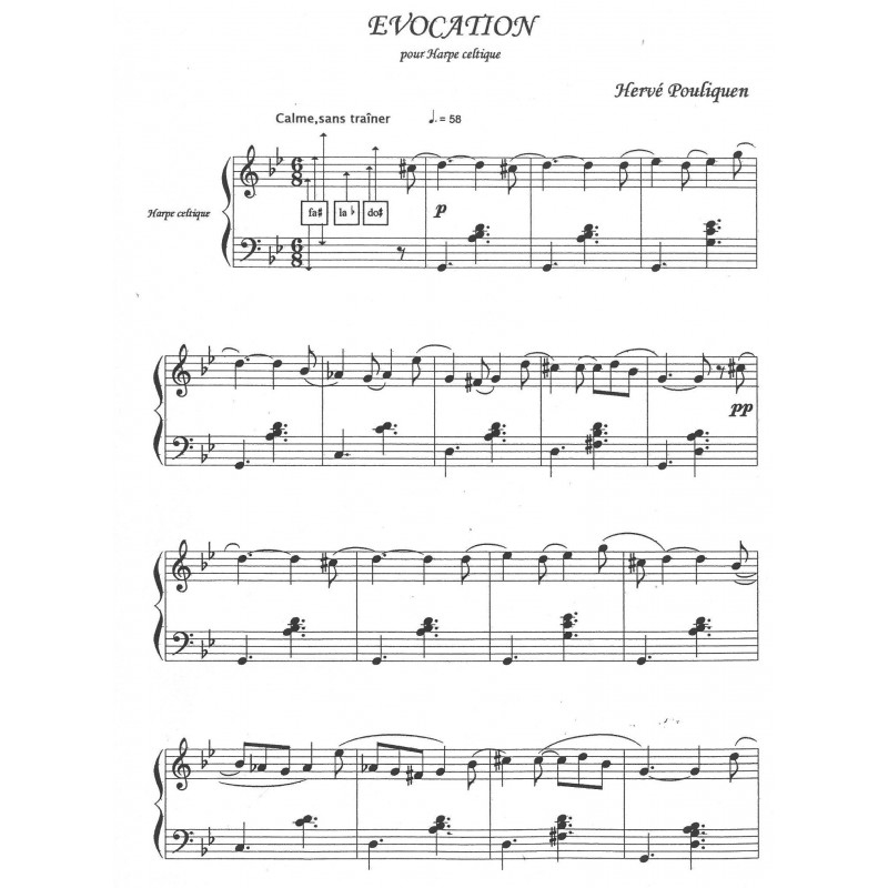 Pouliquen Hervé - Trois pièces pour harpe celtique