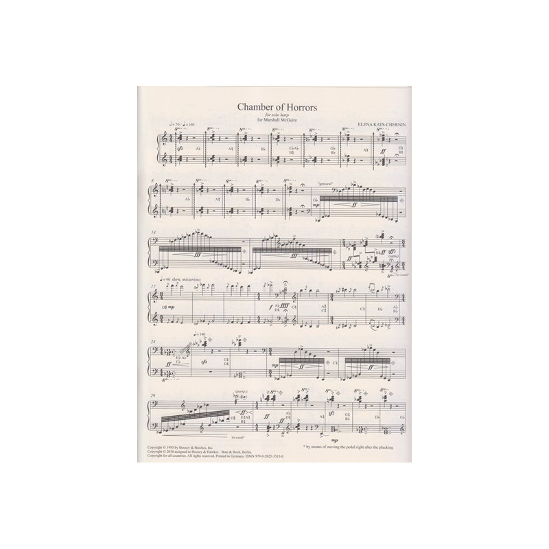 Kats-Chernin Elena - Chamber of Horrors (for solo harp)