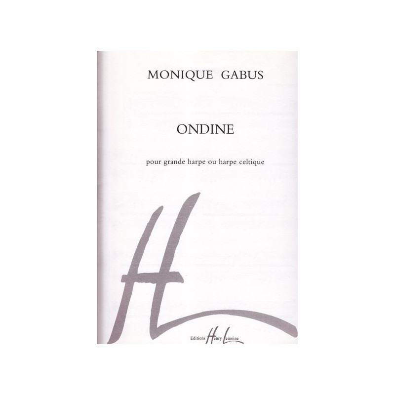Gabus Monique - Ondine (harpe celtique ou grande harpe)