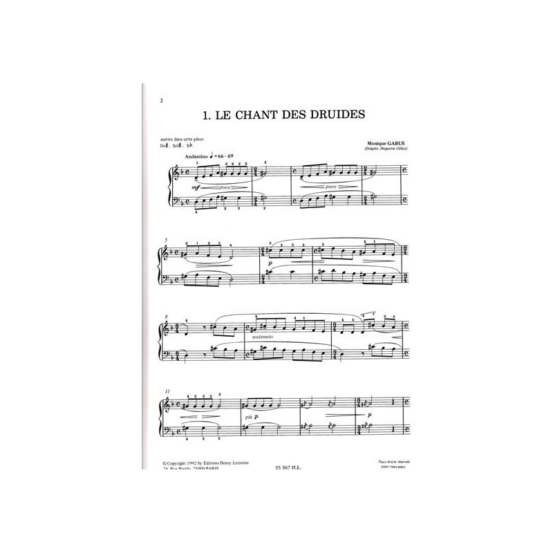 Gabus Monique - Soleil et brumes sur les menhirs (harpe celtique