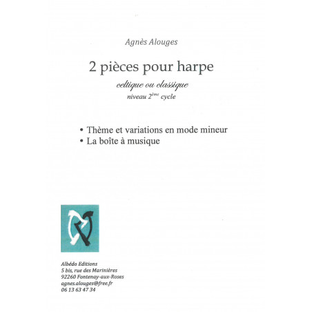 Alouges Agnès - 2 pièces pour harpe