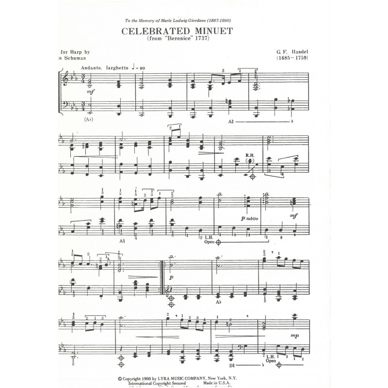 Haendel Georg Friedrich - Minuet from Bérénice