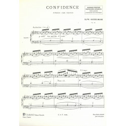 Hasselmans Alphonse - Confidence Romance sans parole pour la harpe (Durand)