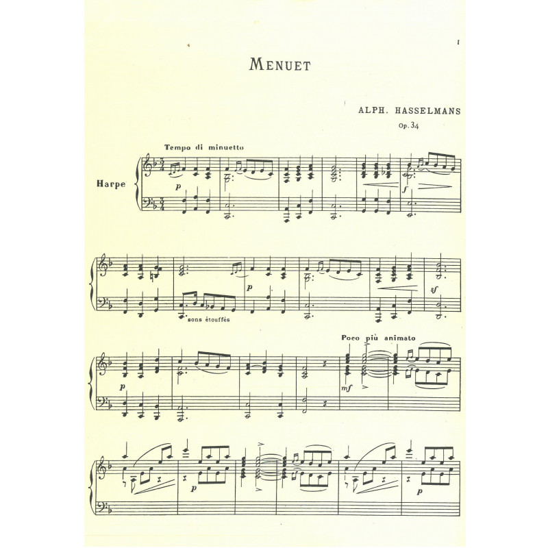 Hasselmans Alphonse - Menuet op. 34 (Lyra)