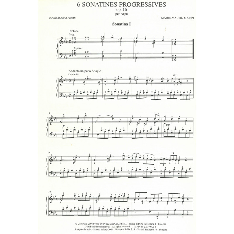 Marin Marie-Martin - 6 Sonatines progressives Op. 16