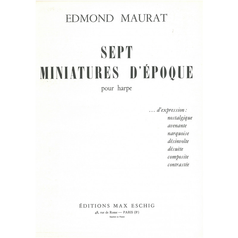 Maurat Edmond - 7 Miniatures d'époque