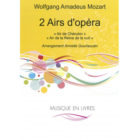 Mozart Wolfgang Amadeus - Gourlaouën - Airs d'Opéras de Mozart (flûte ou violon & 2 harpes celtiques ou classiques)