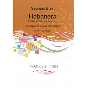 Bizet Georges - Habanera de Carmen (4 harpes) (Gourlaouën A.)