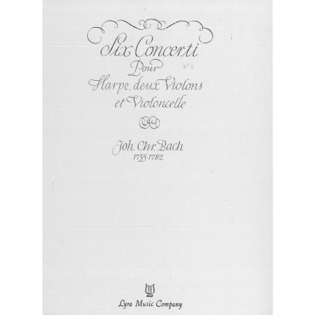Bach Johann Chrétien - 6 concerti n°3 (2 violons, violoncelle & harpe)