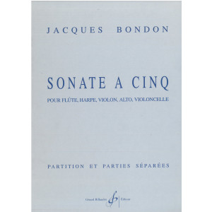 Bondon Jacques - Sonate à 5 (alto, flûte, violon, violoncelle & harpe)