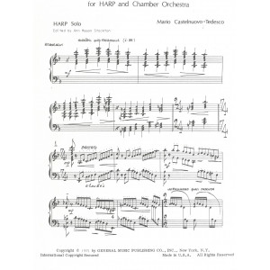 Castelnuovo - Tedesco Mario / Concertino (harpe & orchestre de chambre)