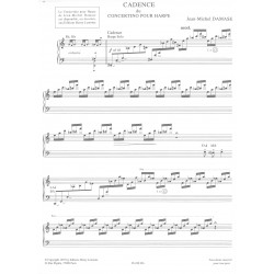 Damase Jean-Michel - Cadence du Concertino pour harpe