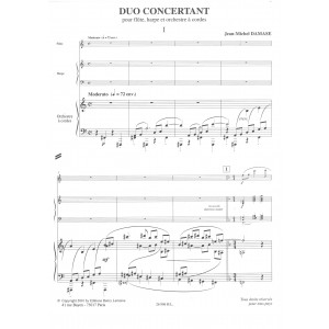 Damase Jean-Michel - Duo concertant (flûte, harpe & orchestre à cordes)
