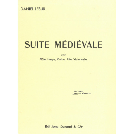 Daniel-Lesur - Suite médiévale parties séparées (alto, flûte, violon, violoncelle & harpe)