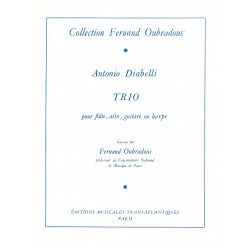 Diabelli  Antonio - Trio (flûte, alto & harpe ou guitare)