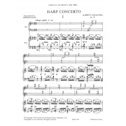 Ginastera Alberto - Concerto harpe & réduction piano