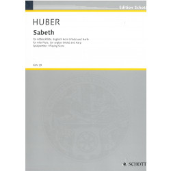 Huber Klaus - Sabeth ( flûte en sol, cor anglais ou alto & harpe)
