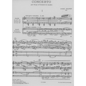 Jolivet André - Concerto (réduction harpe & piano)
