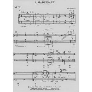 Maayani Ami - 2 Madrigaux (basson, clarinette, cor, flûte, hautbois & harpe)