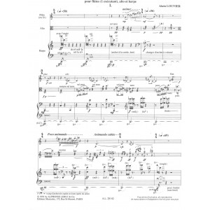 Louvier Alain - Envols d'écailles (flûte, alto & harpe)