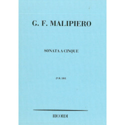 Malipiero Gian Franco - Sonata a cinque (conducteur)(alto, flûte, violon,...