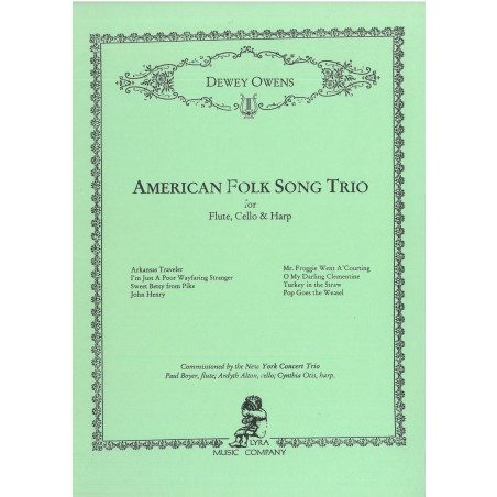 Owens Dewey - American Folk song trio (flûte, violoncelle & harpe)