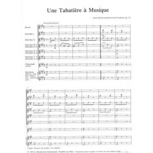 Ljadow Anatolij Konstantinowitsch - Une tabatière à musique op.32 (piccolo, 5 flûtes, carillon & harpe)