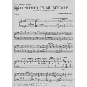 Pizzetti Ildebrando - Concerto en mi b pour harpe & orchestre